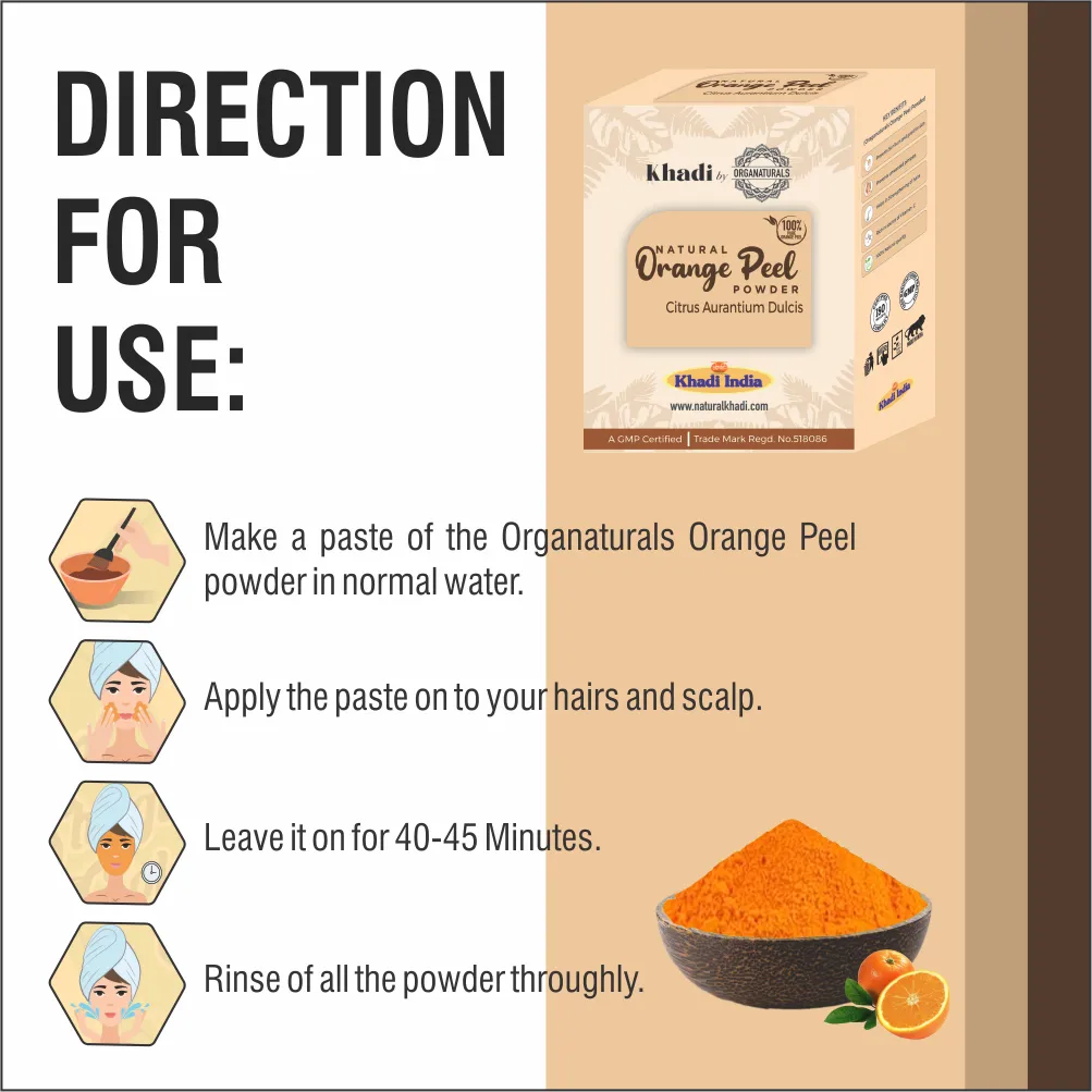 Direction for use of Orange Peel Powder - www.dkihenna.com