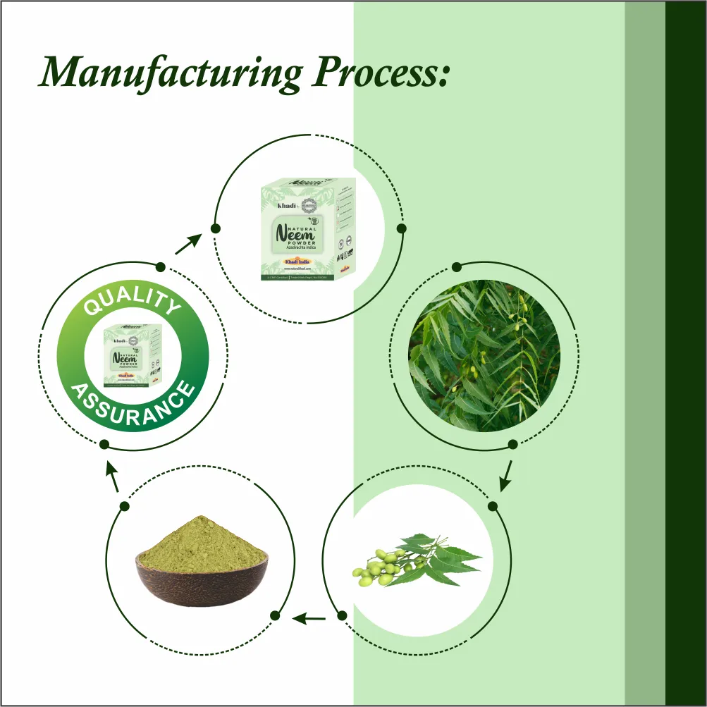 Manufacturing process of Neem Powder - www.dkihenna.com