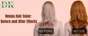 henna color effect - before and after. www.dkihenna.com