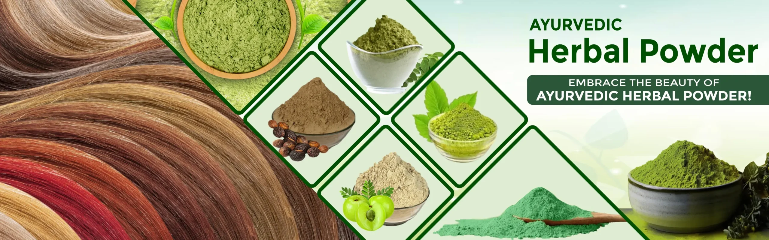 Ayurvedic Herbal Powder banner - www.dkihenna.com