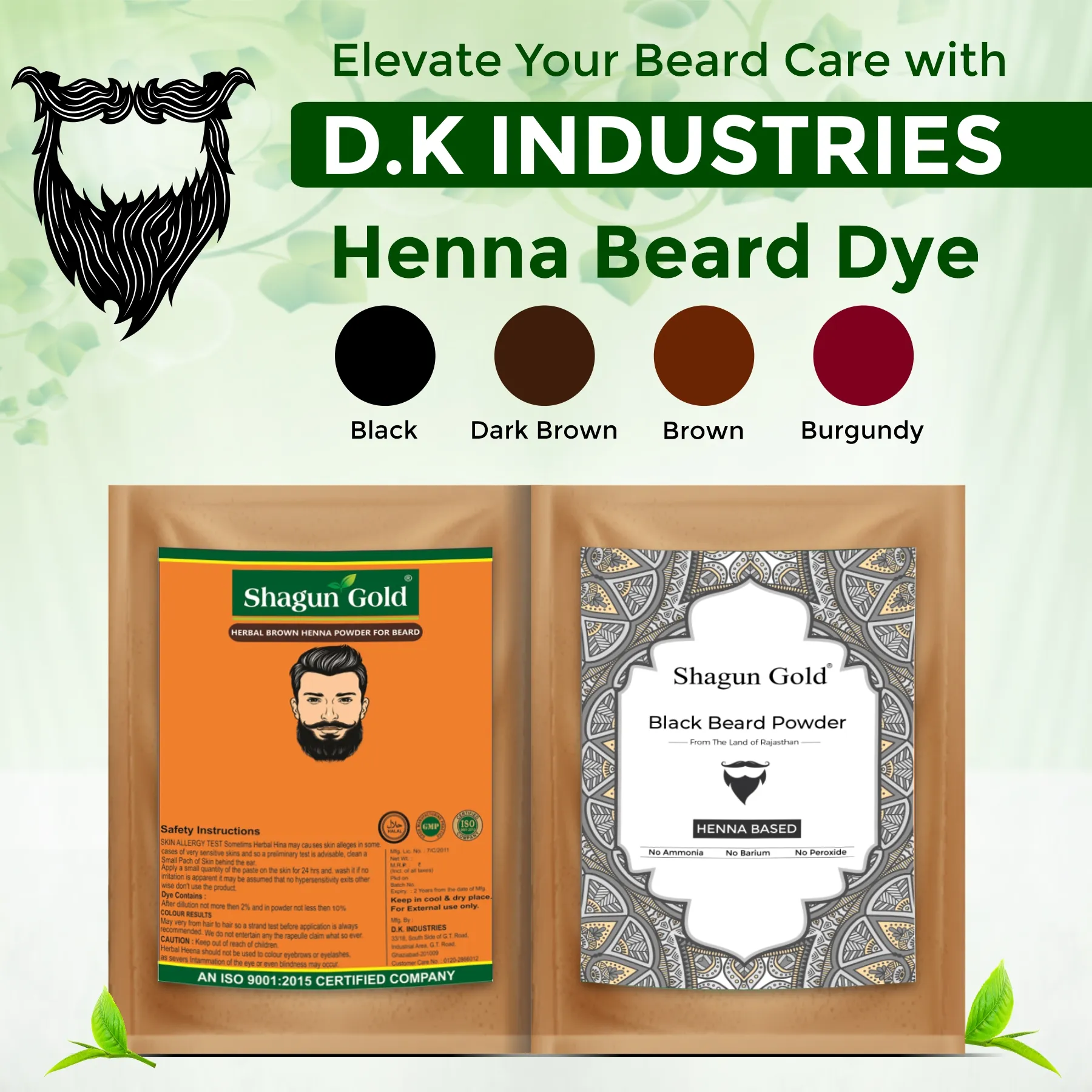 Henna Beard Dye Mobile banner - www.dkihenna.com