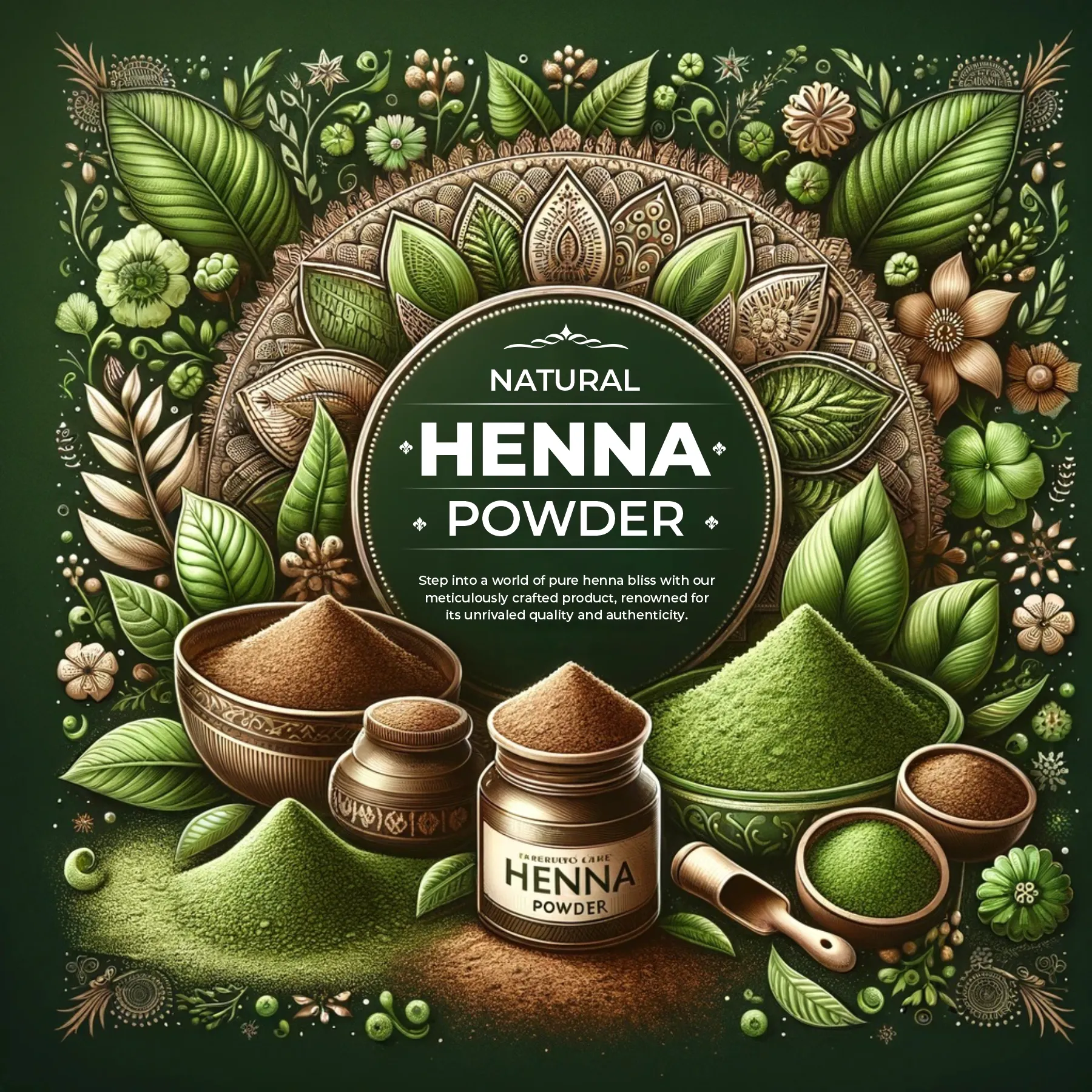 Natural henna powder mobile banner - www.dkihenna.com