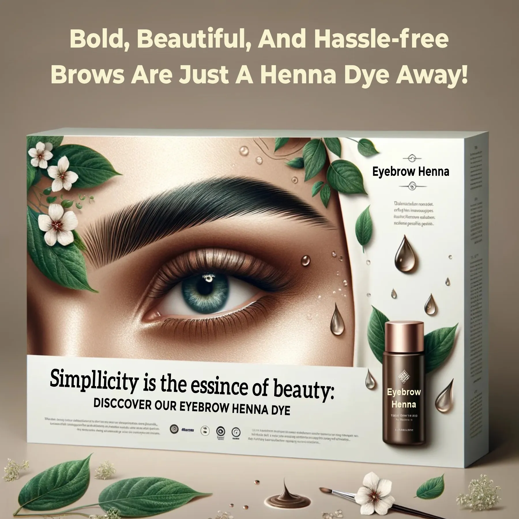 Eyebrow Henna dye mobile banner - www.dkihenna.com